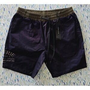 Vie Riche Coterie Mens Black Olive Green Athletic‎ Shorts VR1011 NWT Size L